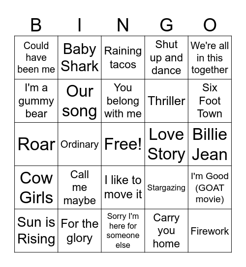 Orange 2 Kenyata Bingo Card