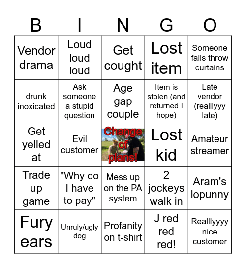 Cards n Stuff Bingo Card
