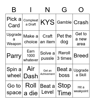 Steam Library Bingo Card