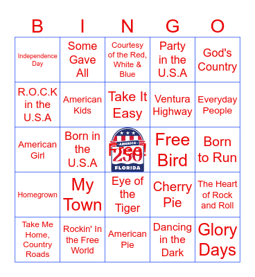 America 250 Bingo Card
