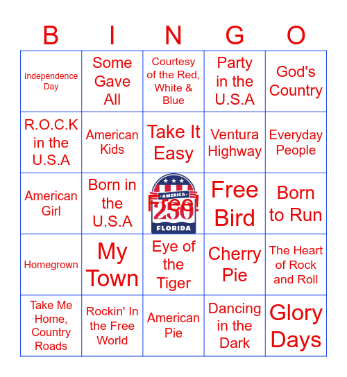 America 250 Bingo Card