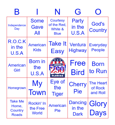America 250 Bingo Card