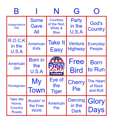 America 250 Bingo Card