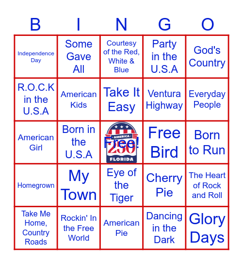 America 250 Bingo Card