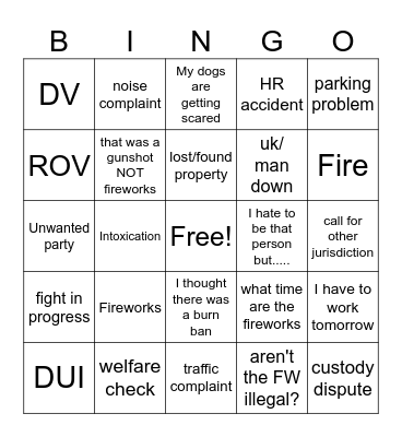 4th of July Bingo Card