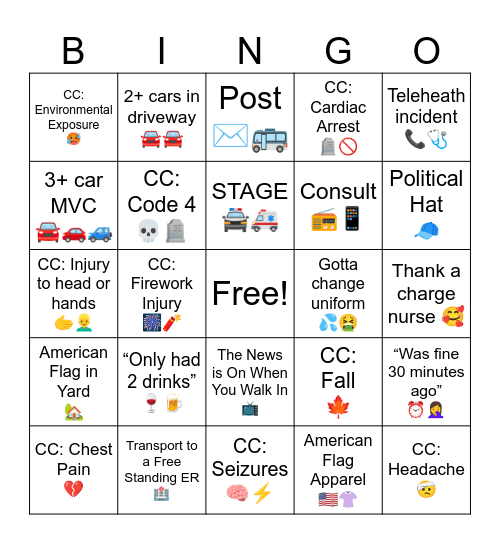 D2: 4th of July Bingo Card