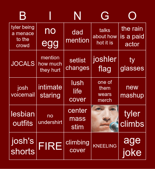 TØP FESTIVAL Bingo Card