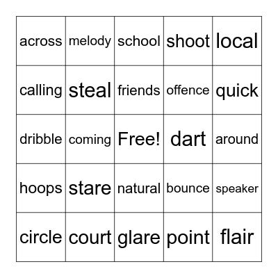 Hands in the Air Bingo Card