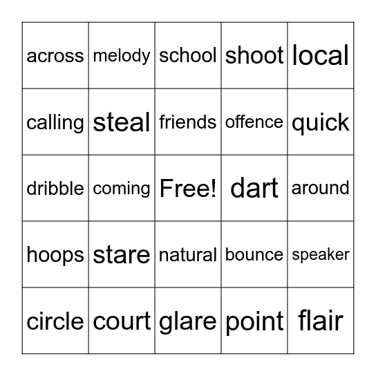 Hands in the Air Bingo Card