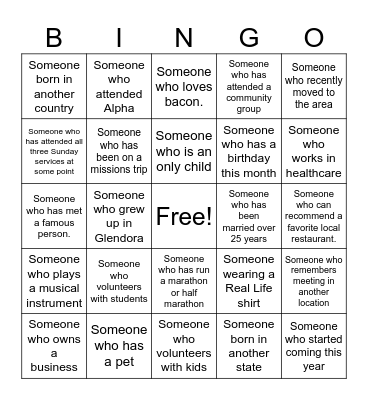 RLLA July 5th Bingo Card