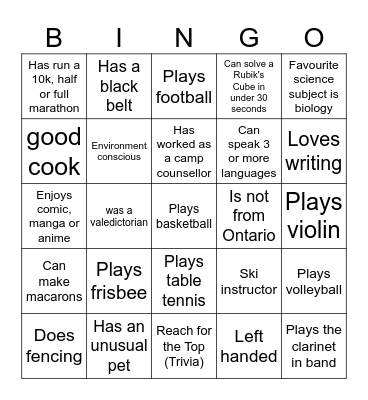 SHAD MtA BINGO! Bingo Card