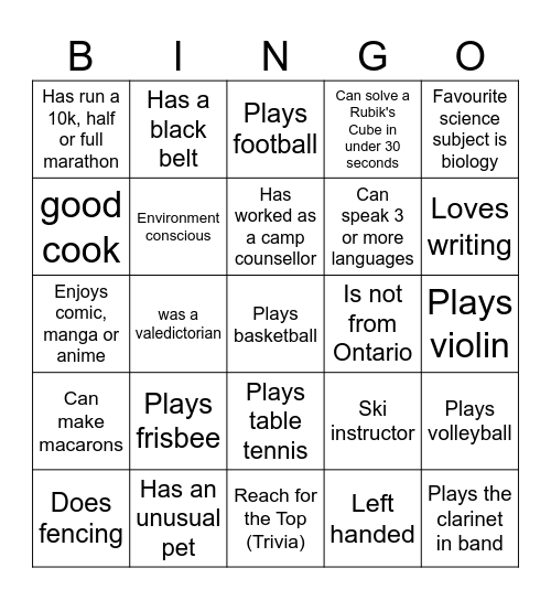 SHAD MtA BINGO! Bingo Card