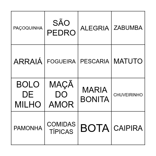 RENORRAIÁ Bingo Card