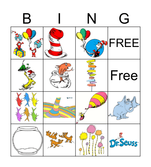 Dr. Seuss Bingo Bingo Card