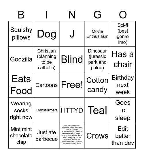 Deeep Bingo Card