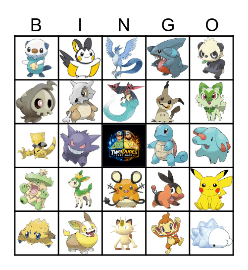 Pokemon Bingo Card