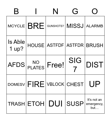 4th of July Bingo Card