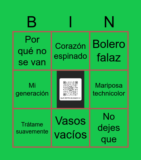 EL RINCÓN DE FUSCA Bingo Card