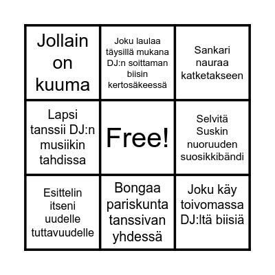 Suski 50v. Bingo Card
