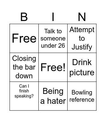 Nigelology Bingo Card