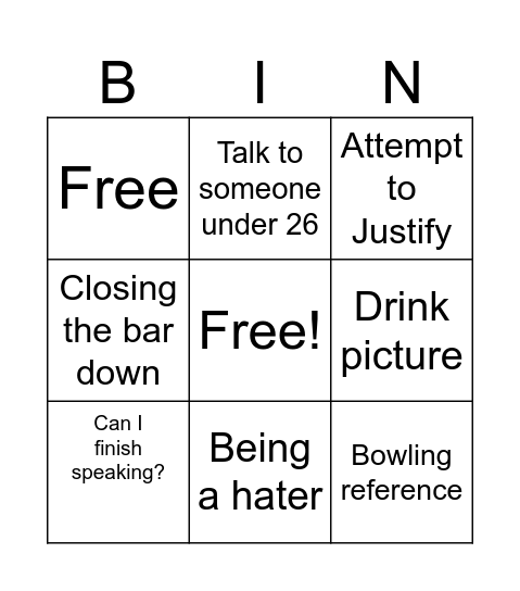 Nigelology Bingo Card
