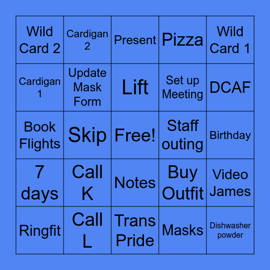 July Bingo Card