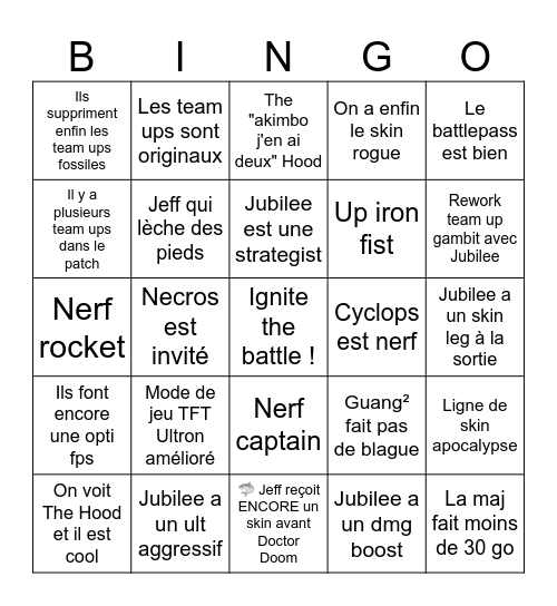 BINGO S9 Bingo Card