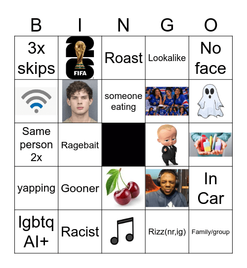Omegle BINGO Card