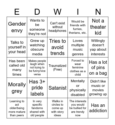 Michael's Bingo Card
