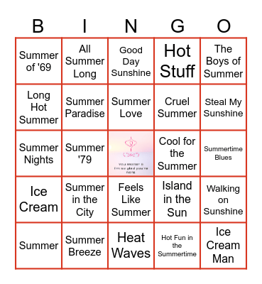 HOT TIME SUMMER IN THE CITY Bingo Card