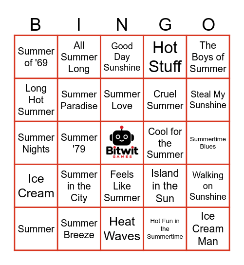 HOT TIME SUMMER IN THE CITY Bingo Card