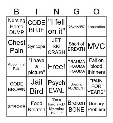 ER BINGO Card