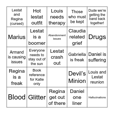 TVL Bingo Card