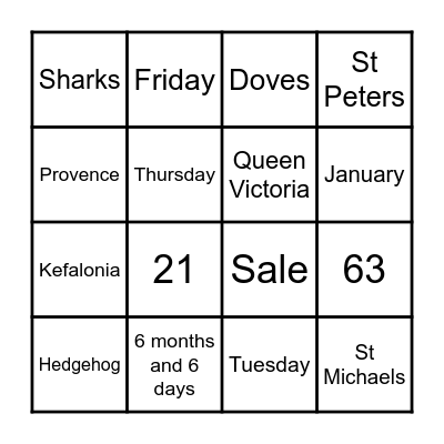 Bingo Card