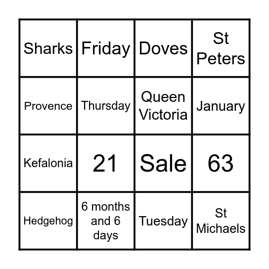 Bingo Card