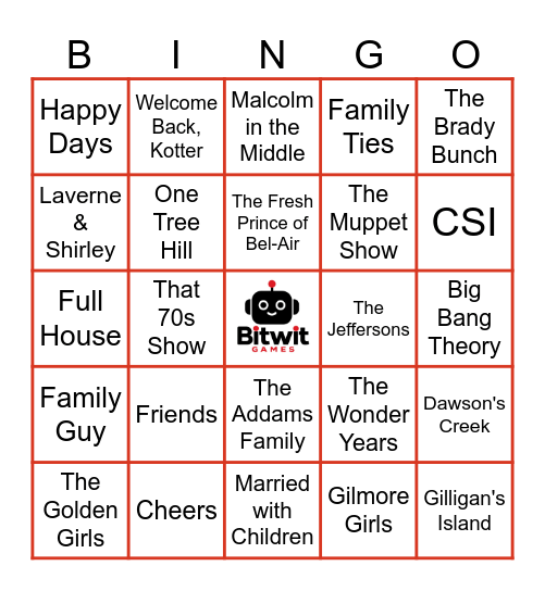 TV THEME SONGS WITH LYRICS Bingo Card