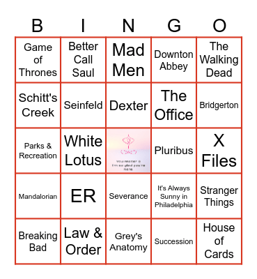 TV THEME SONGS NO LYRICS Bingo Card
