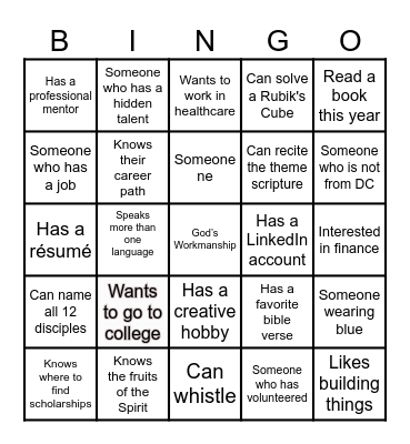 Workmanship Bingo Card