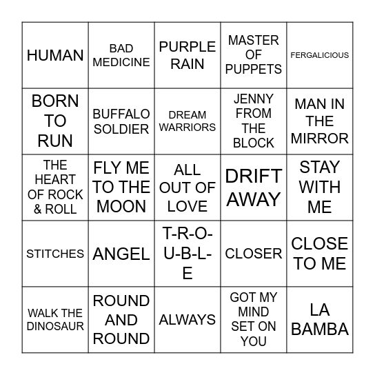 TBA Bingo Card