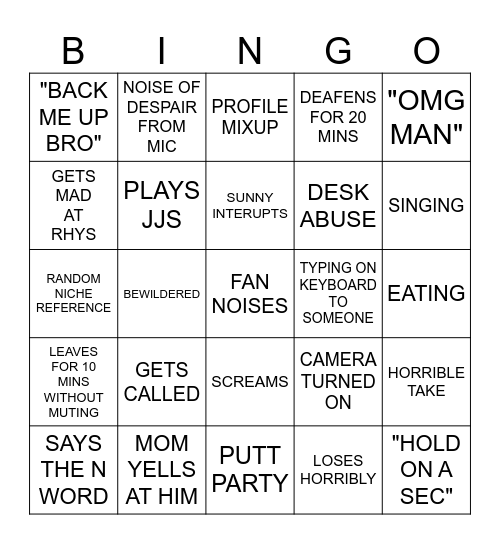 leo bingo Card
