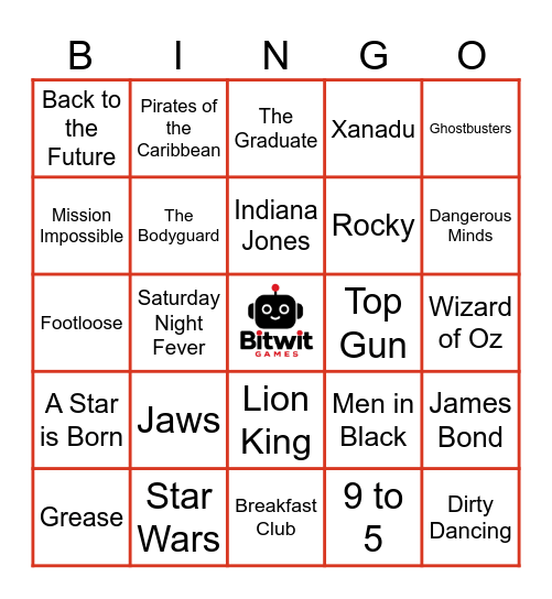 7.8.26 MOVIE THEME SONGS Bingo Card