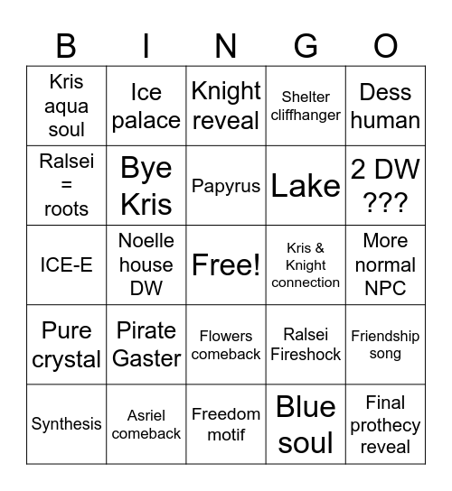 Bingus Bingo Card