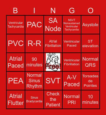 Name that ECG Bingo Card