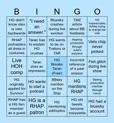 RHAP BBsky Bingo Card