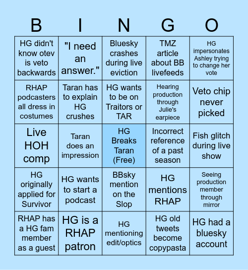 RHAP BBsky Bingo Card