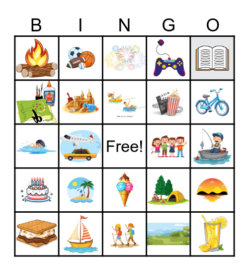 Summer Bingo Card