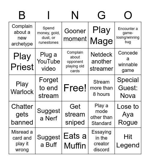 Zeddy's Escape From Violet Hold Launch Day Bingo Card