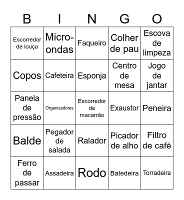 Chá de Panela - Nathalia e Erik Bingo Card