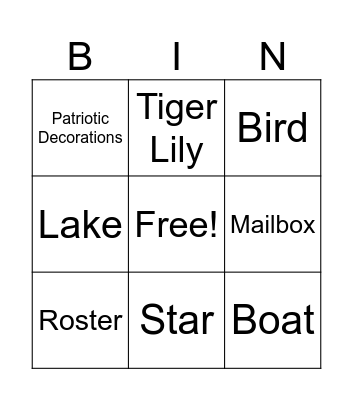 Beadle Lake Run Bingo Card