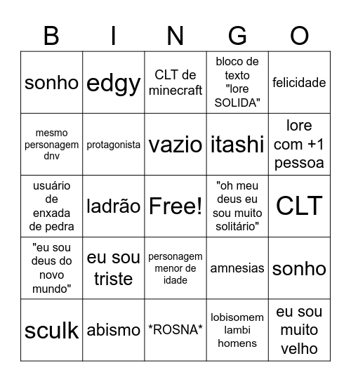 BINGO FORM'S FCN Bingo Card
